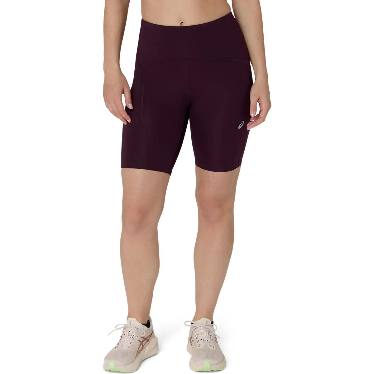 Asics Damenlaufshort Road High Waist 8 IN Sprinter, Dark Aubergine