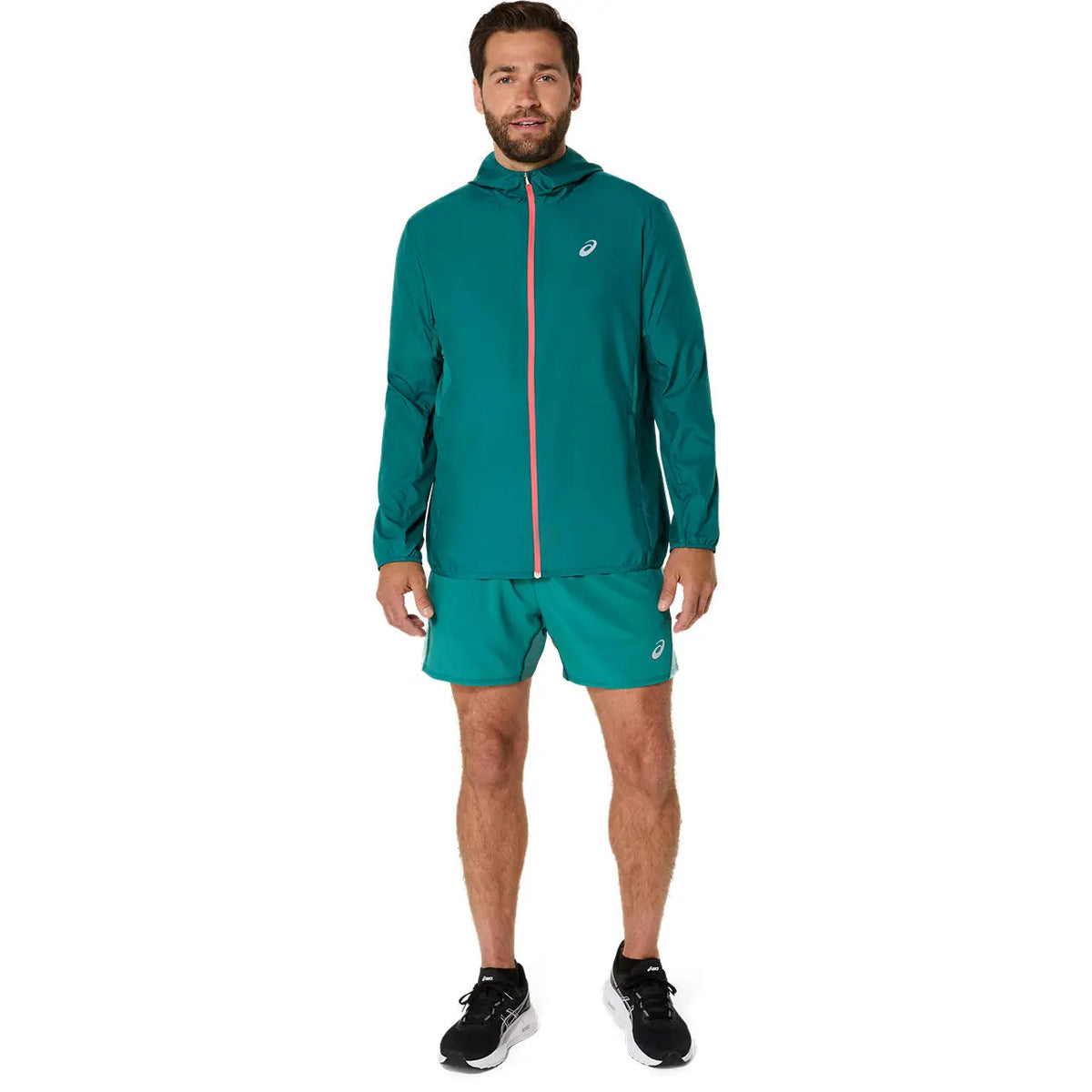 Asics Herrenlaufjacke Core Jacket, türkis – Bild 