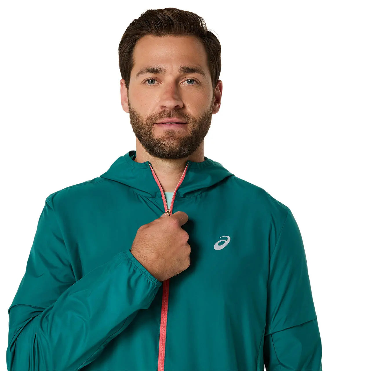 Asics Herrenlaufjacke Core Jacket, türkis – Bild 