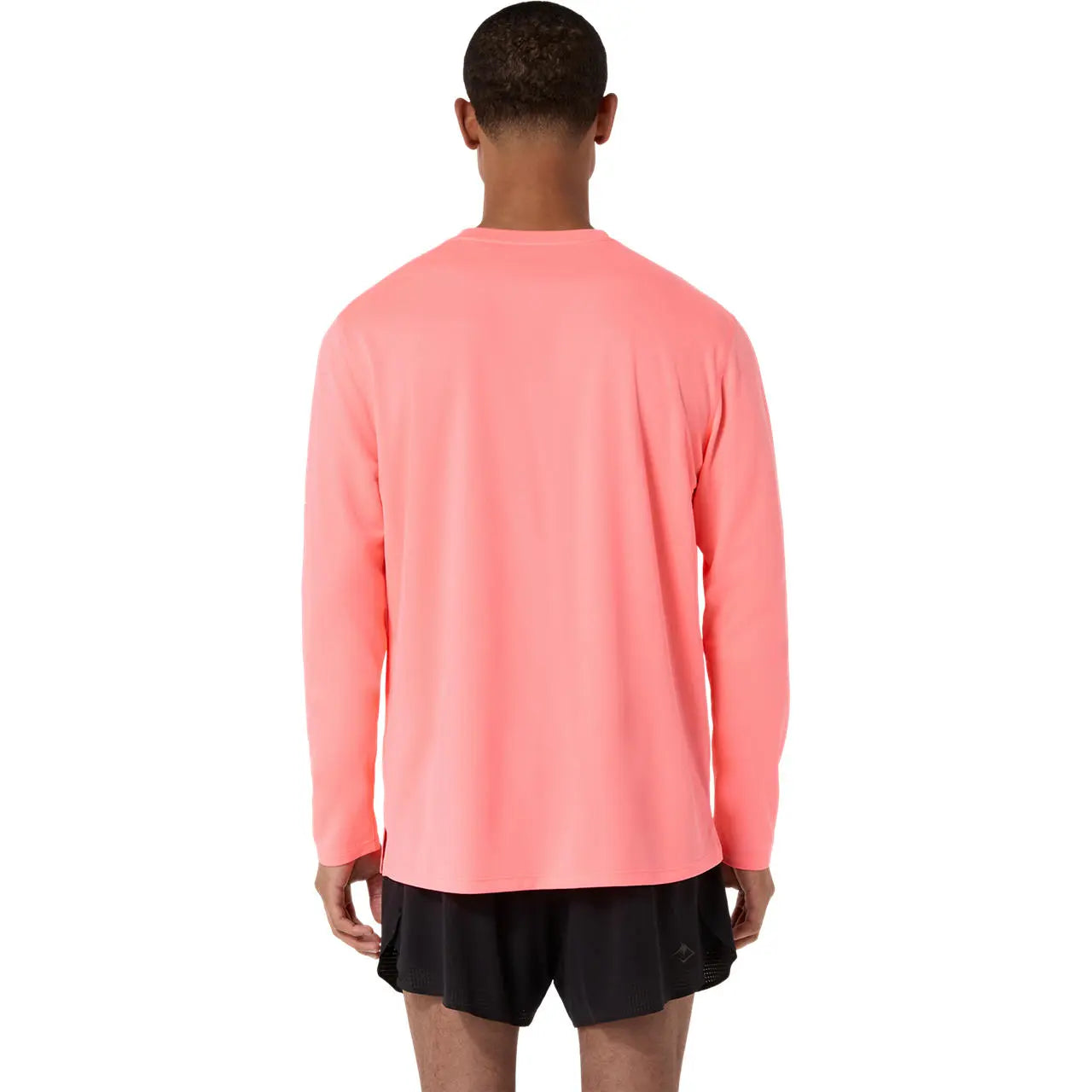 Asics Herrenlaufschirt Fujitrail Logo LS Top, Sun Coral – Bild 