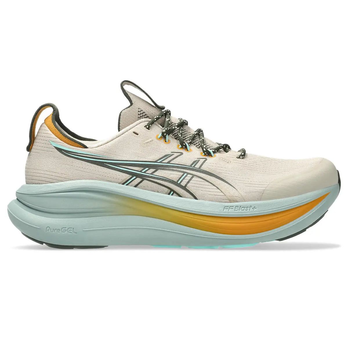 Asics Herrenlaufschuhe Gel-Nimbus 28 TR, Simply Taupe/Ocean Haze