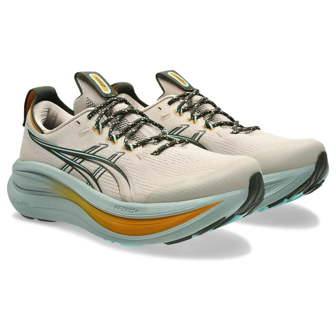 Asics Herrenlaufschuhe Gel-Nimbus 28 TR, Simply Taupe/Ocean Haze – Bild 