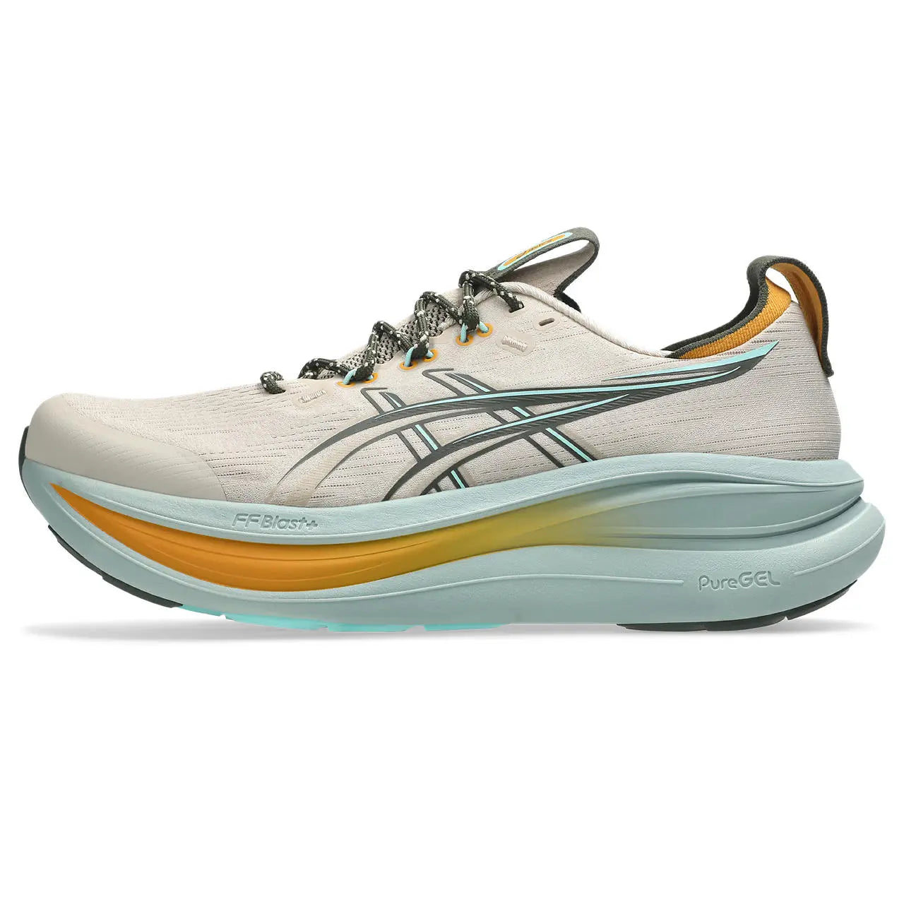 Asics Herrenlaufschuhe Gel-Nimbus 28 TR, Simply Taupe/Ocean Haze