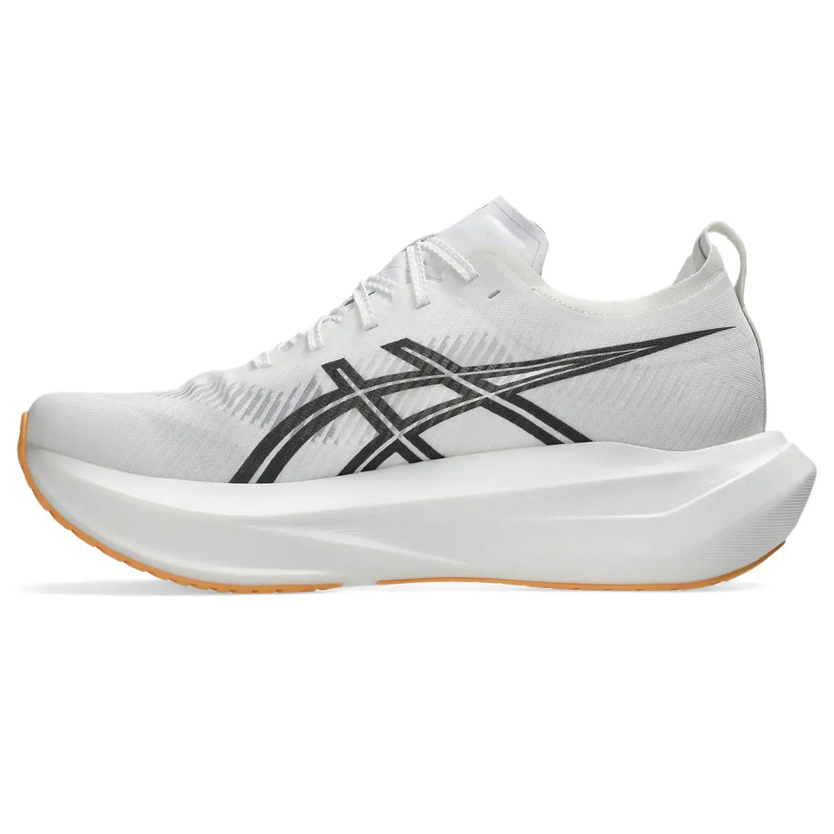 Asics Herrenlaufschuhe Megablast, White/Orange Glow – Bild 