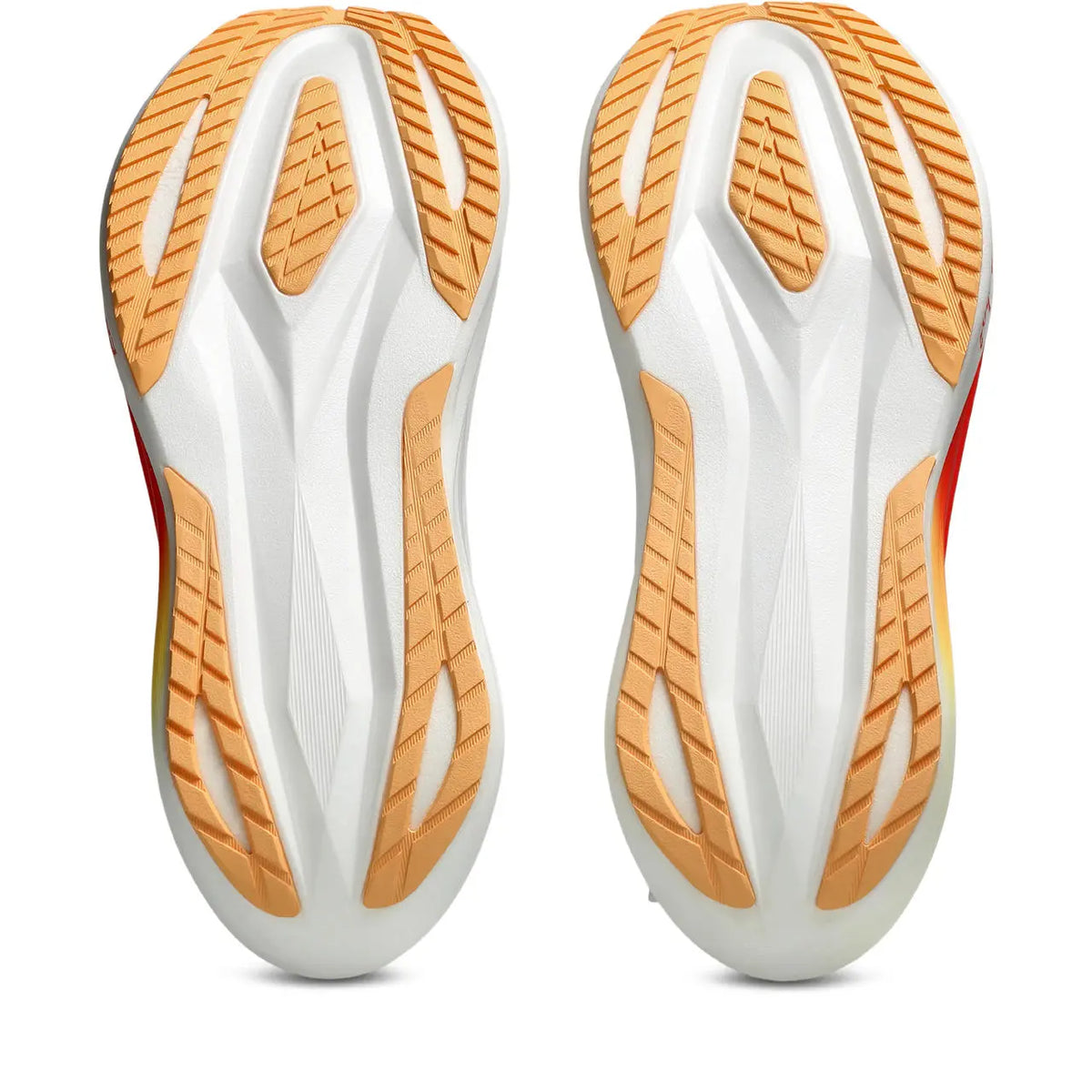 Asics Herrenlaufschuhe Megablast, White/Orange Glow