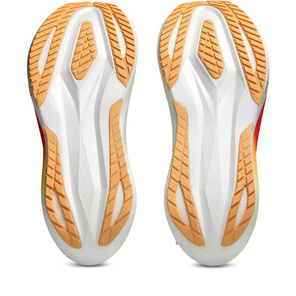 Asics Herrenlaufschuhe Megablast, White/Orange Glow