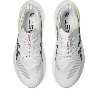 Asics Herrenlaufschuhe Megablast, White/Orange Glow