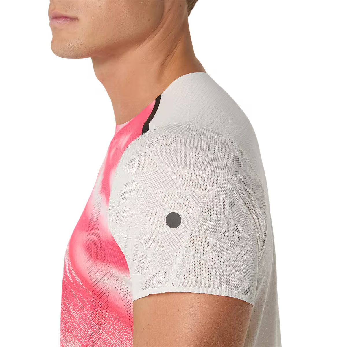 Asics Herrenlaufshirt Fujitrail Elite Grahpic SS Top, weiß – Bild 