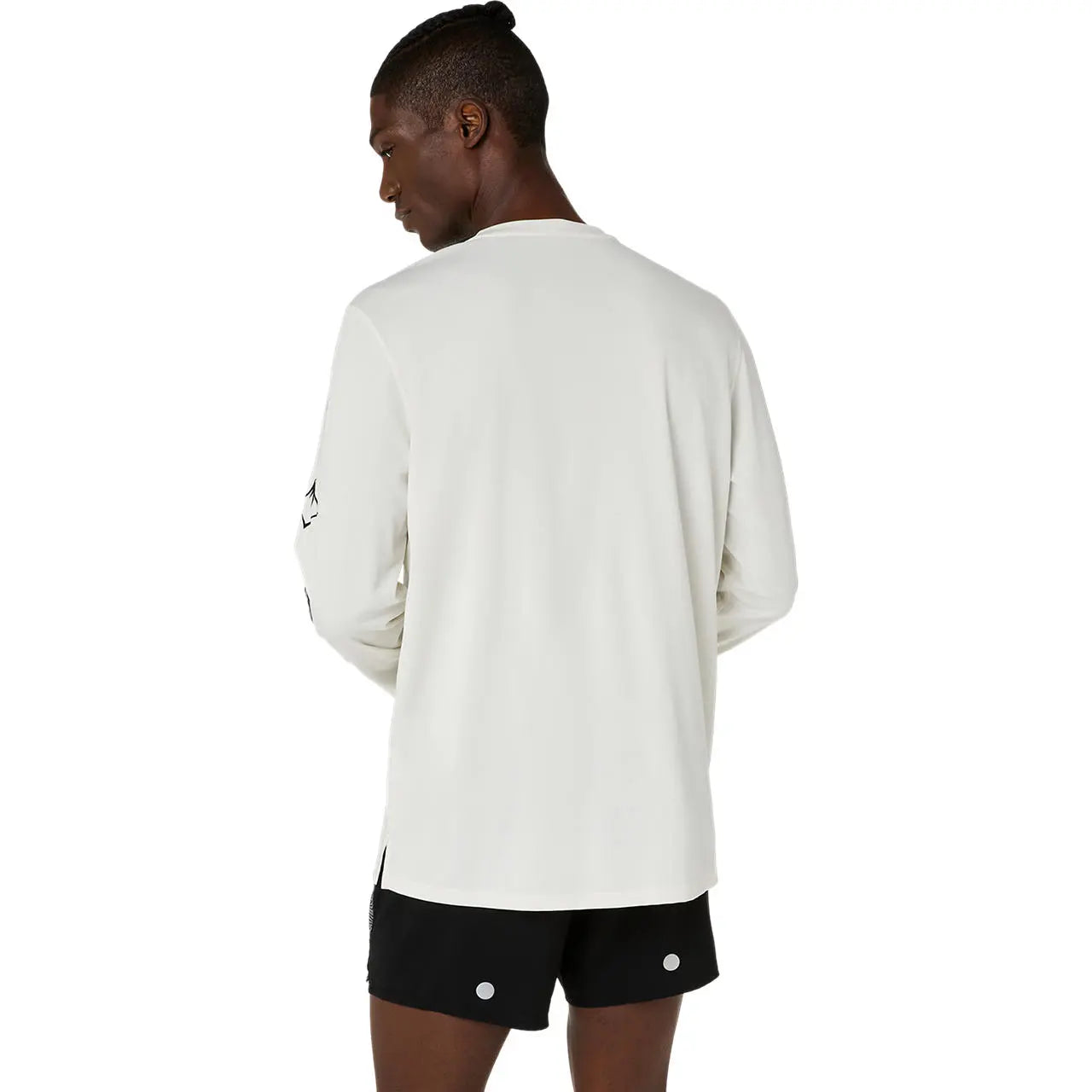 Asics Herrenlaufshirt Fujitrail Logo LS Top, Cream – Bild 