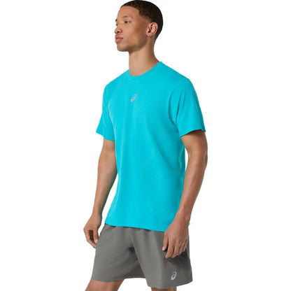 Asics Herrenlaufshirt Road Seamless SS Top, Energy Aqua