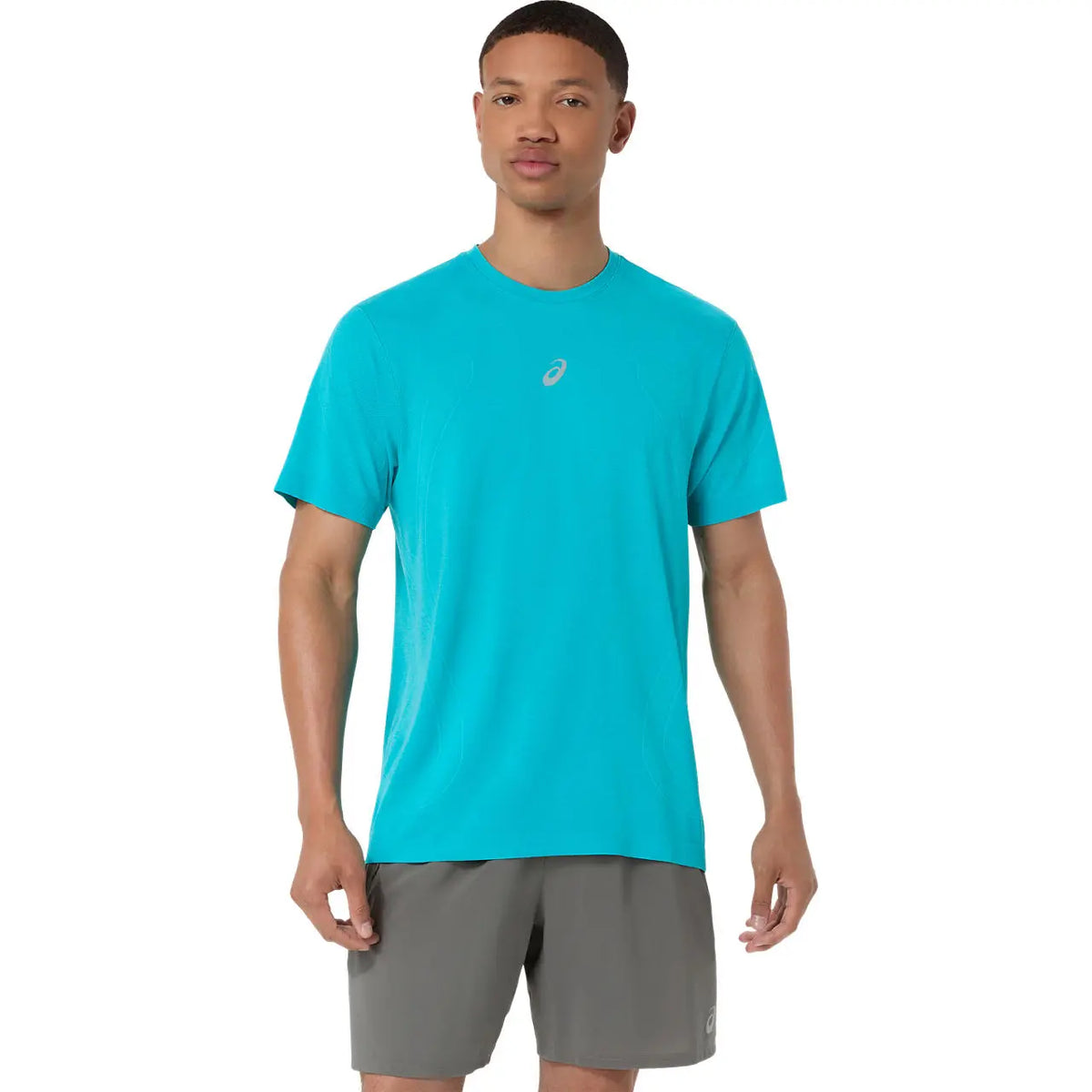 Asics Herrenlaufshirt Road Seamless SS Top, Energy Aqua – Bild 