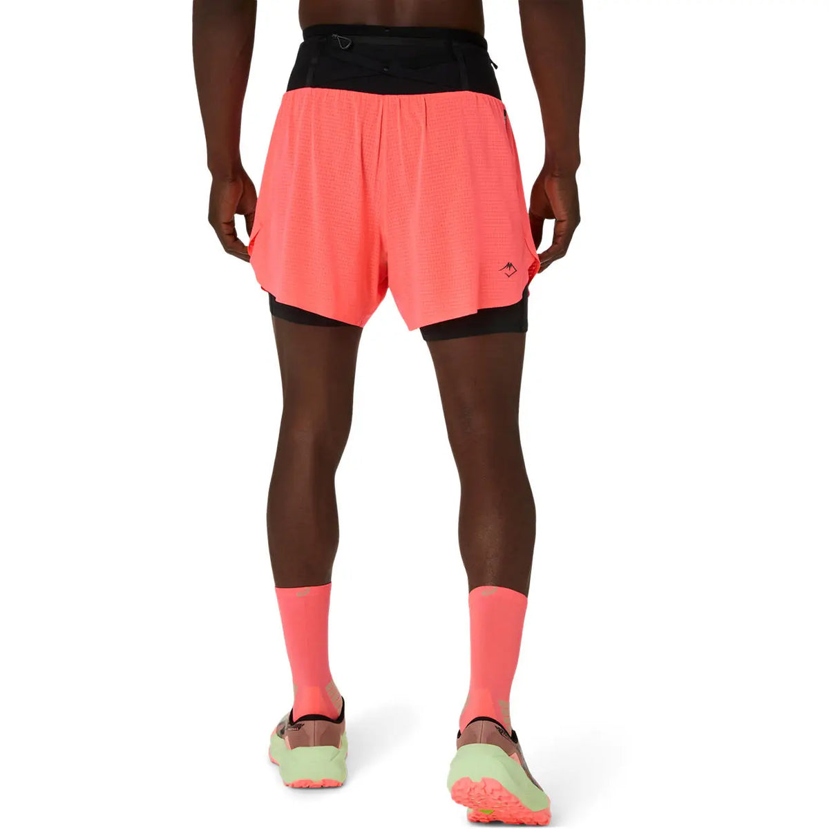 Asics Herrenlaufshort Fujitrail Elite Short, Blazing Coral