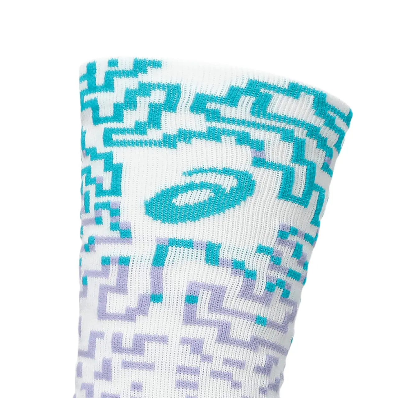 Asics Laufsocken Perfomance Run Sock Crew, White/Energy Aqua/Fresh Air – Bild 