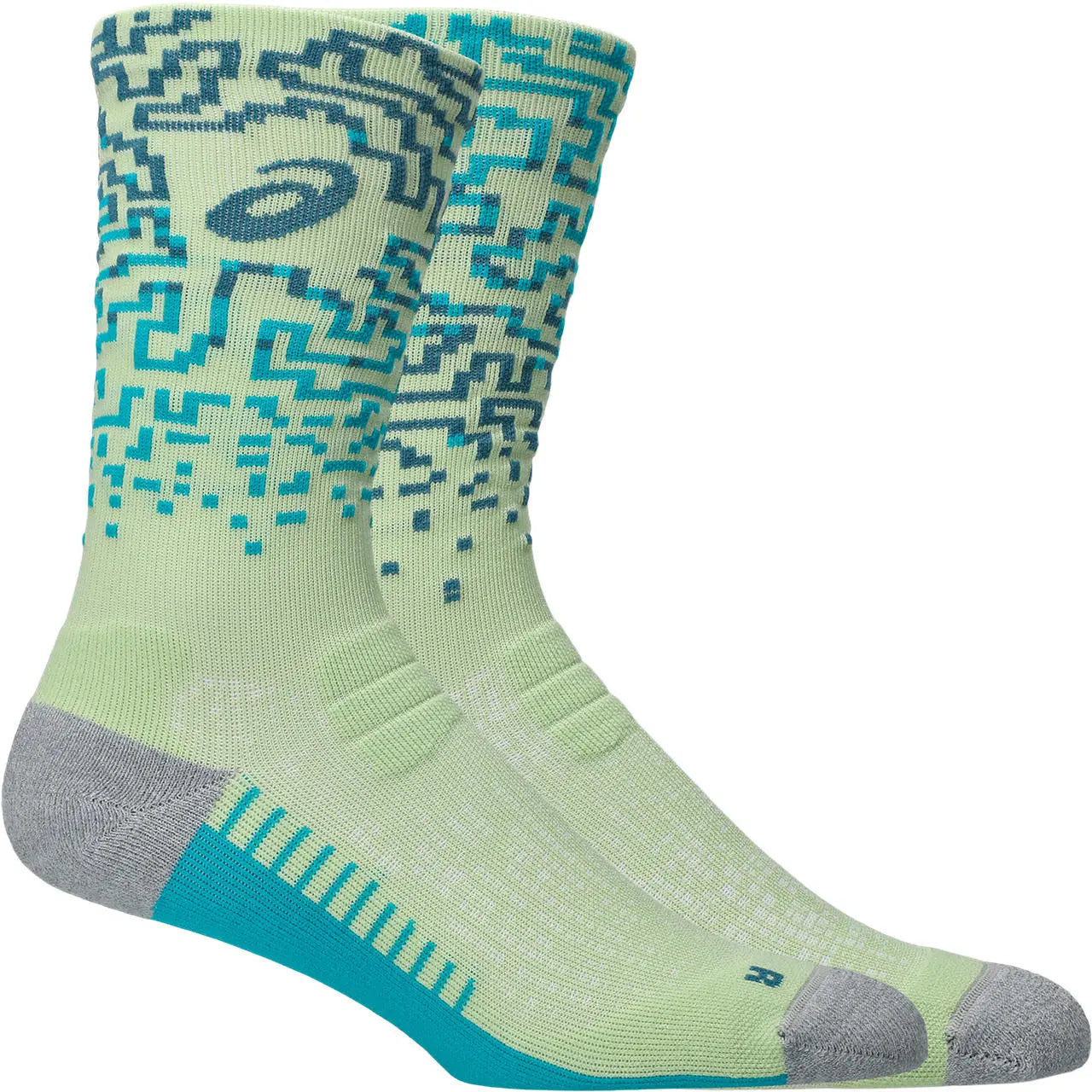 Asics Laufsocken Performance Run Sock Crew, Illuminate Yellow/Foggy Teal