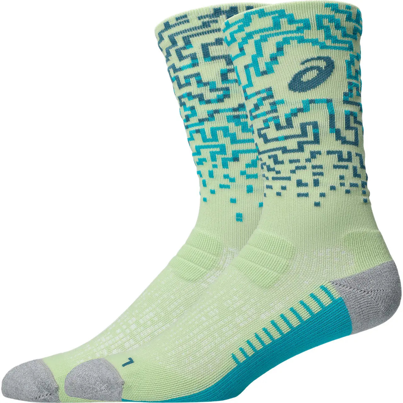 Asics Laufsocken Performance Run Sock Crew, Illuminate Yellow/Foggy Teal – Bild 