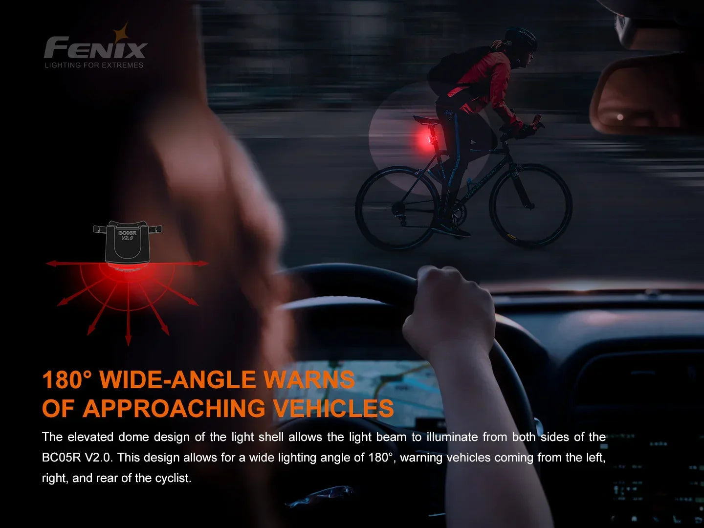 Fenix BC26R wiederaufladbares Fahrradlicht Set mit BC05R V2.0 Rücklicht, 1600 Lumen – Bild 