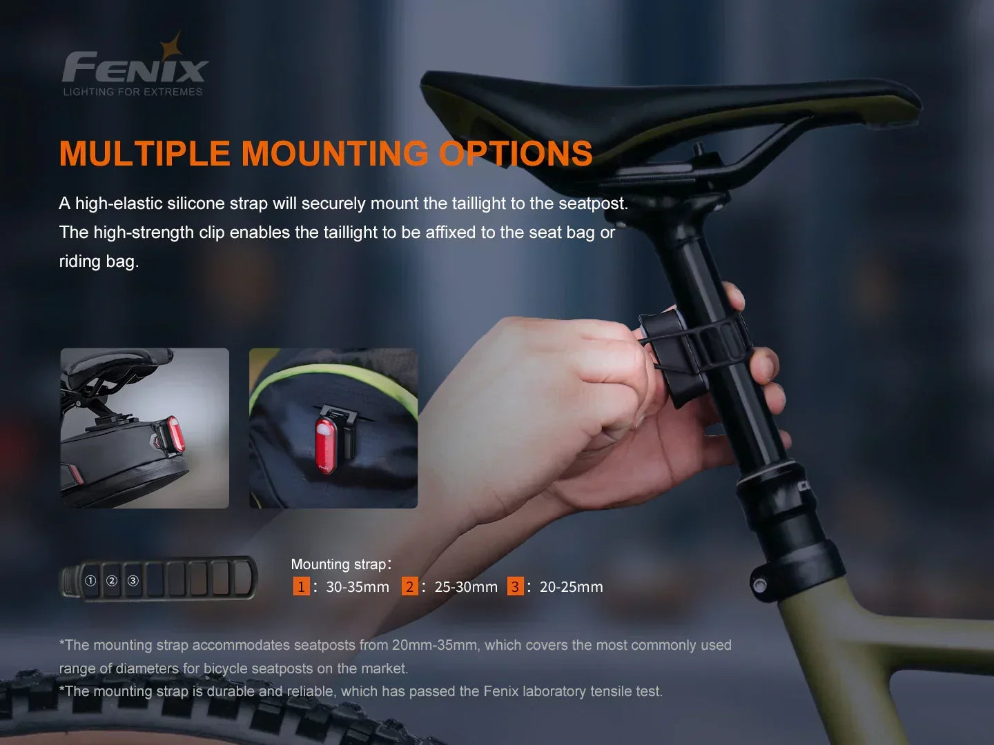 Fenix BC26R wiederaufladbares Fahrradlicht Set mit BC05R V2.0 Rücklicht, 1600 Lumen – Bild 