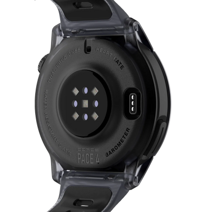Coros Sportuhr Pace 4, Silikonarmband, black crystal