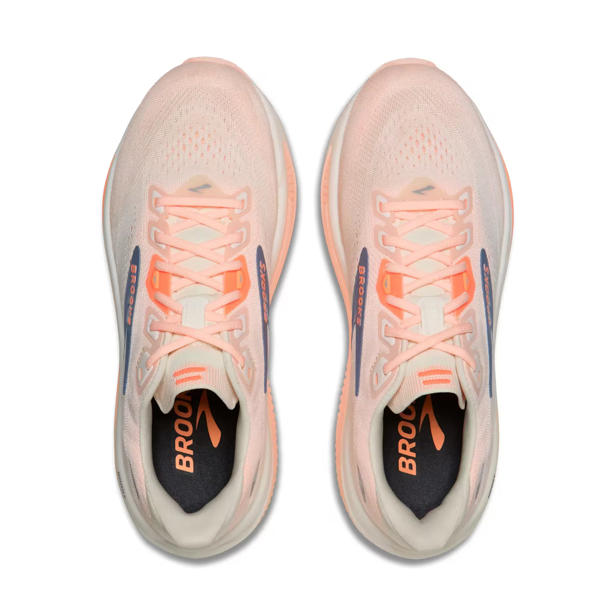 Brooks Damenlaufschuhe Ghost 18, Star White/Cyber Peach/Grey