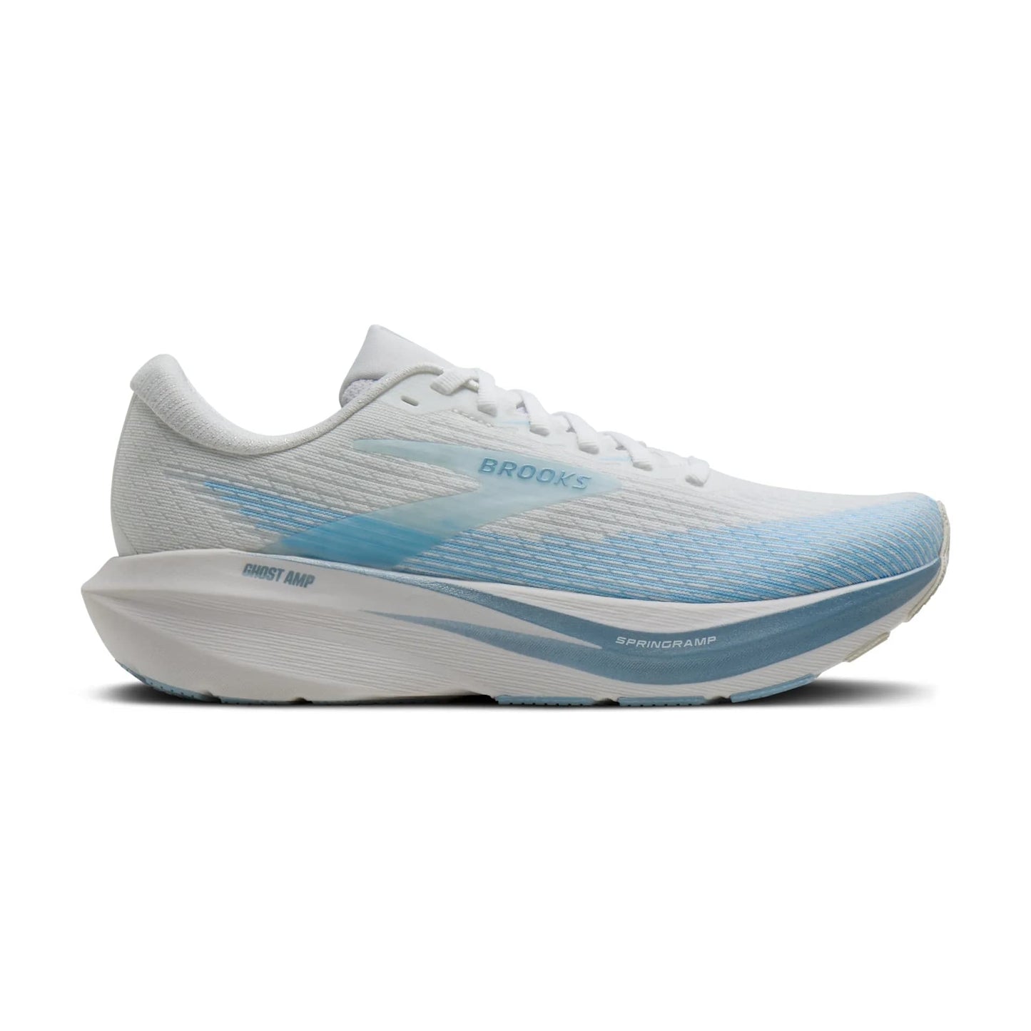 Brooks Damenlaufschuhe Ghost AMP, White/Blue/Metallic