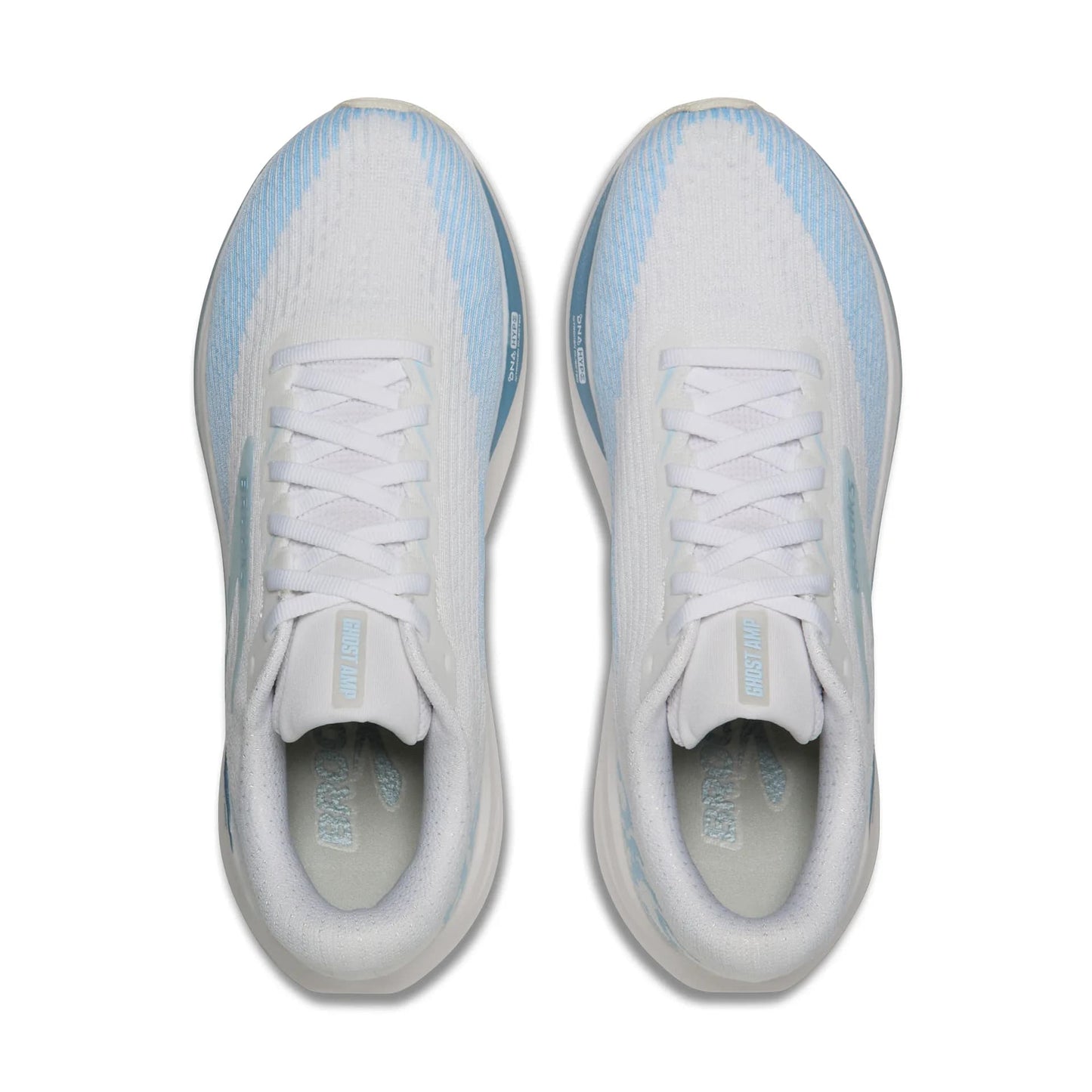 Brooks Damenlaufschuhe Ghost AMP, White/Blue/Metallic