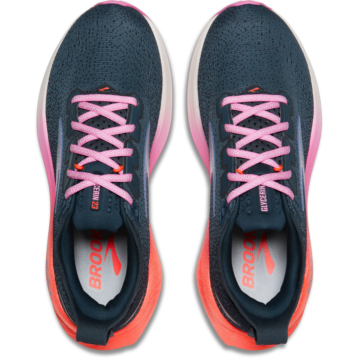Brooks Damenlaufschuhe Glycerin 23, Sea/Strawberry/Coral