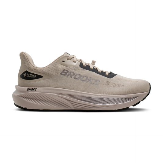 Brooks Herrenlaufschuhe Ghost 18 GTX, Chateau/Black/Metallic – hellgrau / 41