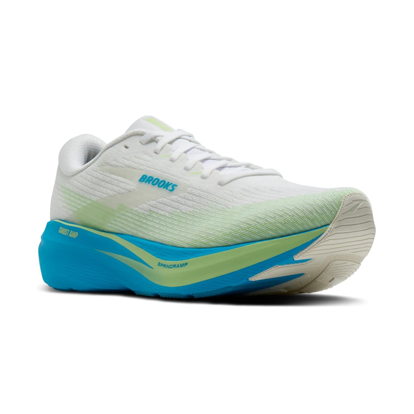 Brooks Herrenlaufschuhe Ghost AMP, White/Blue/Paradise Green