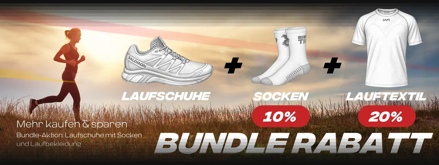 Bundle Aktion Laufschuhe + Socken + Lauftextil