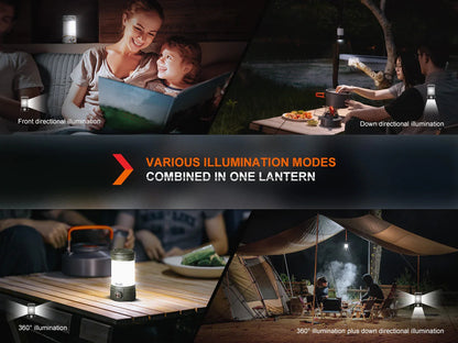 Fenix CL26R Pro multifunktionale, tragbare Campinglaterne, 650 Lumen
