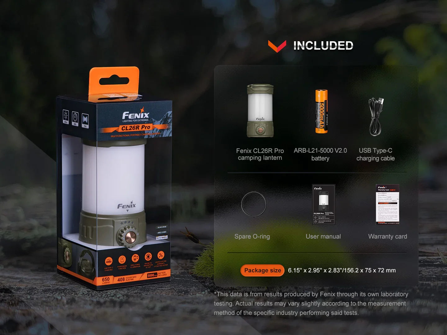Fenix CL26R Pro multifunktionale, tragbare Campinglaterne, 650 Lumen – Bild 