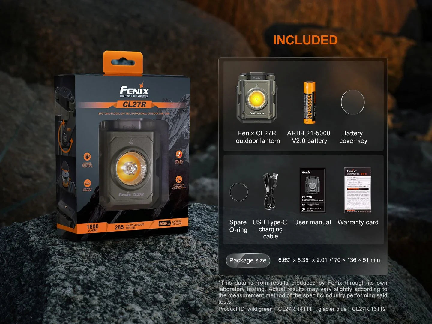 Fenix CL27R multifunktionale Outdoor-Laterne mit Spot- & Flutlicht, 1600 Lumen – Bild 