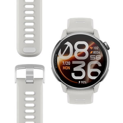 Coros Multisportuhr Pace 4 Pro, weiss mit Silikon-Armband - machsport