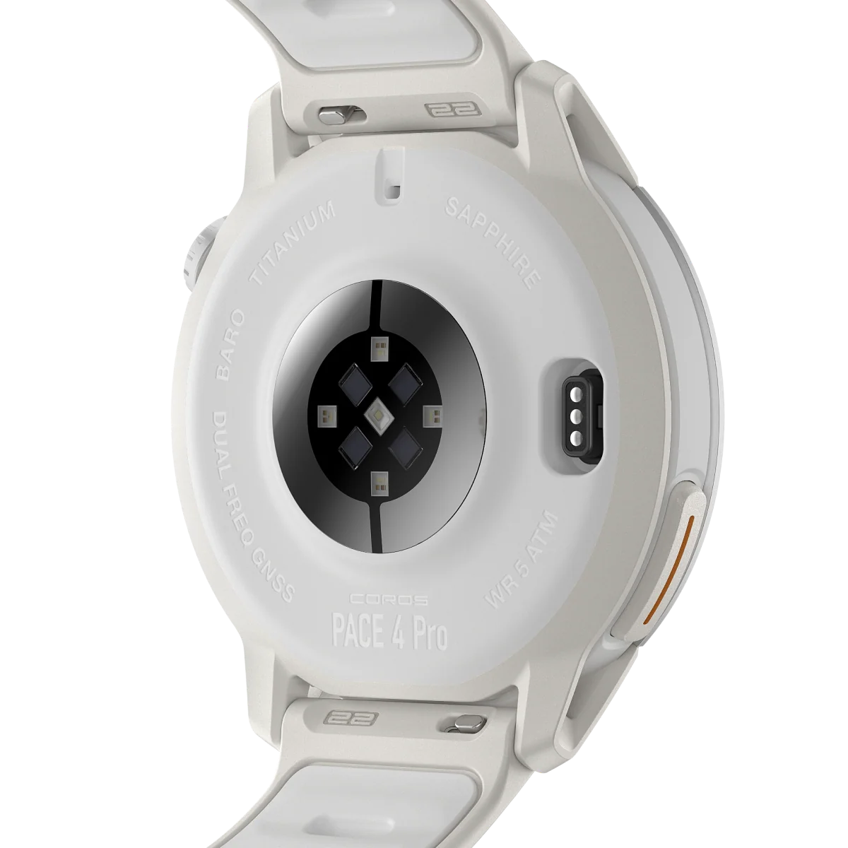Coros Multisportuhr Pace 4 Pro, weiss mit Silikon-Armband - machsport