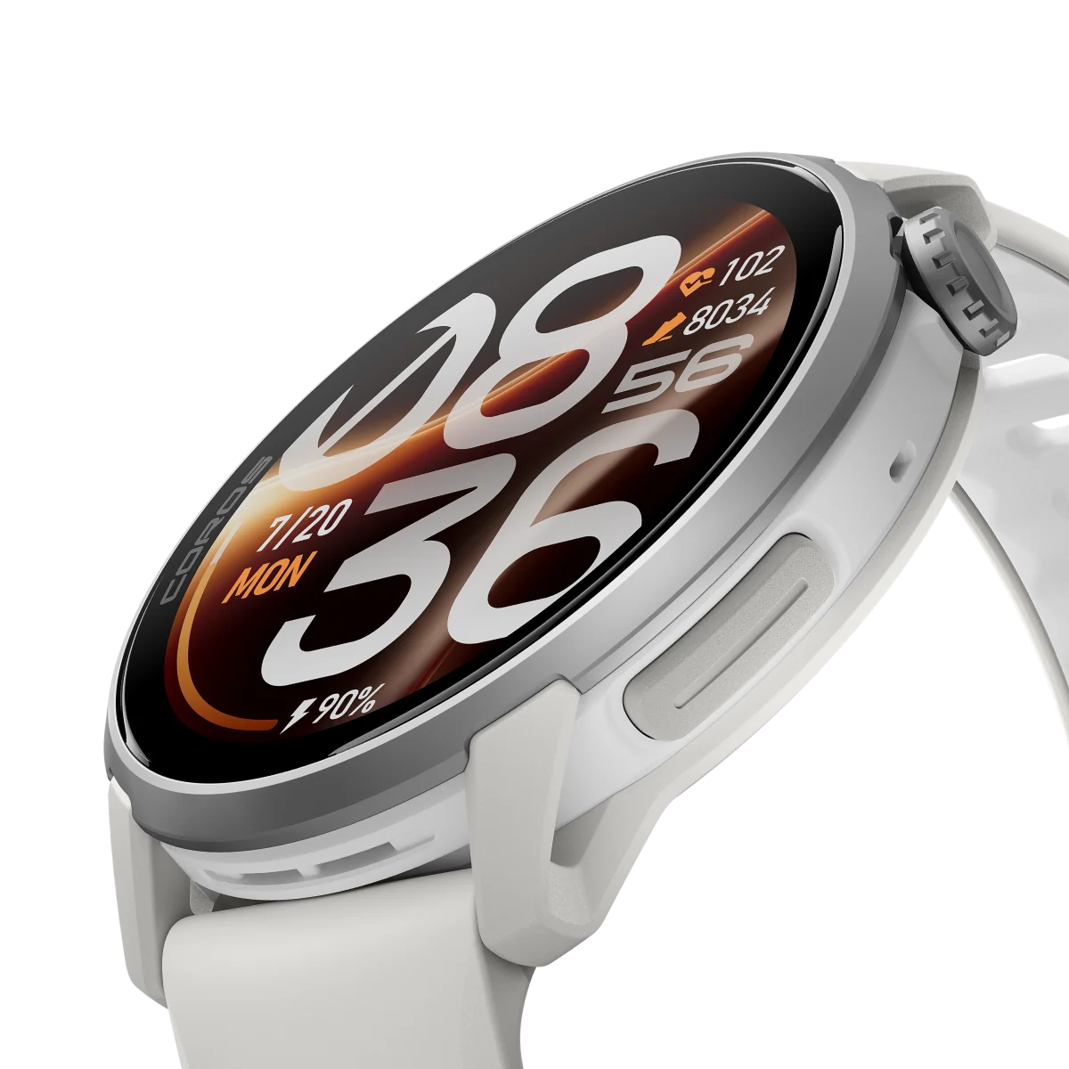 Coros Multisportuhr Pace 4 Pro, weiss mit Silikon-Armband - machsport