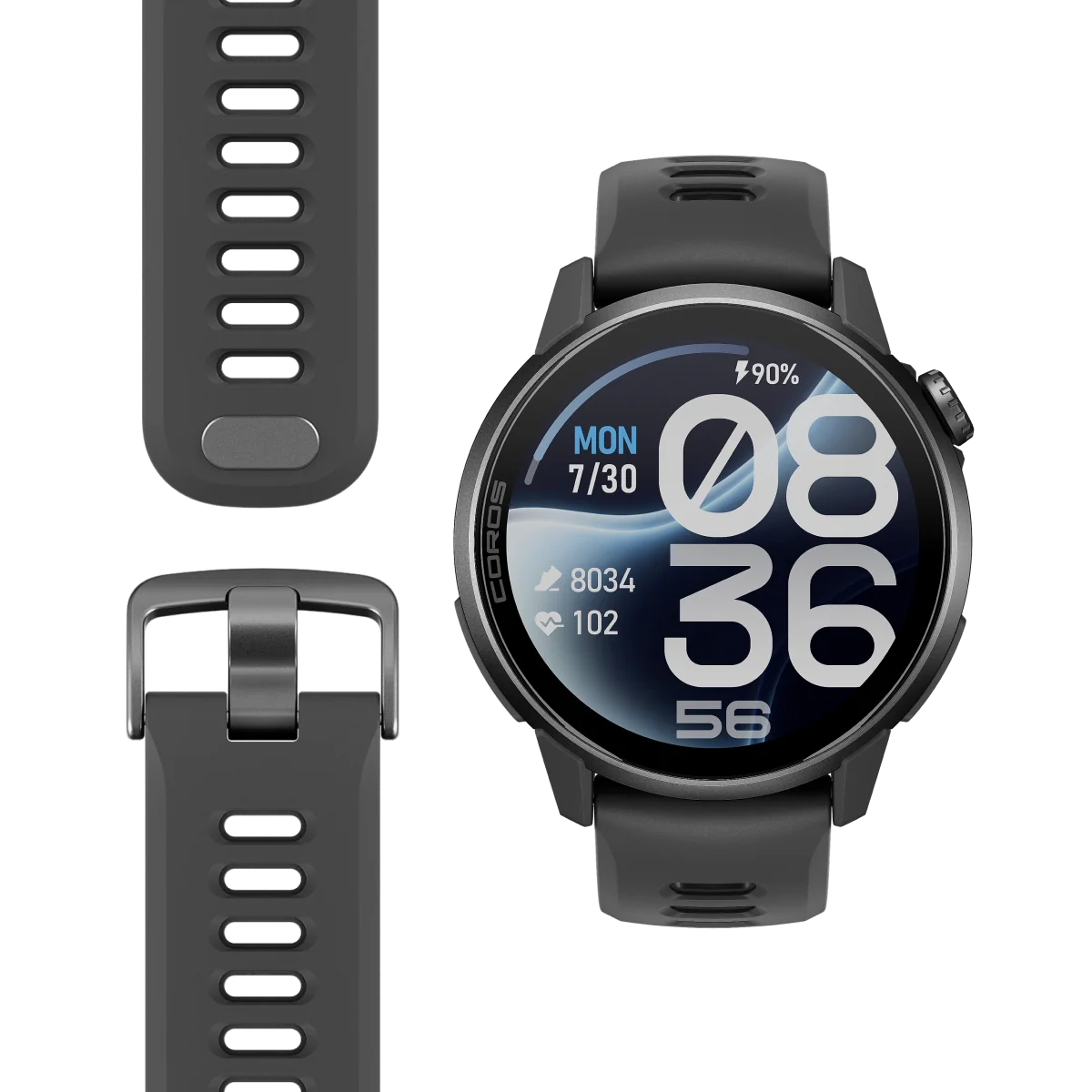 Coros Sportuhr Pace 4 Pro, black silikon