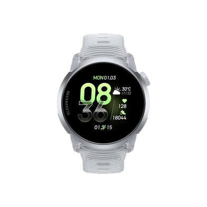 Coros Sportuhr Pace 4, Silikonarmband, Cloud White