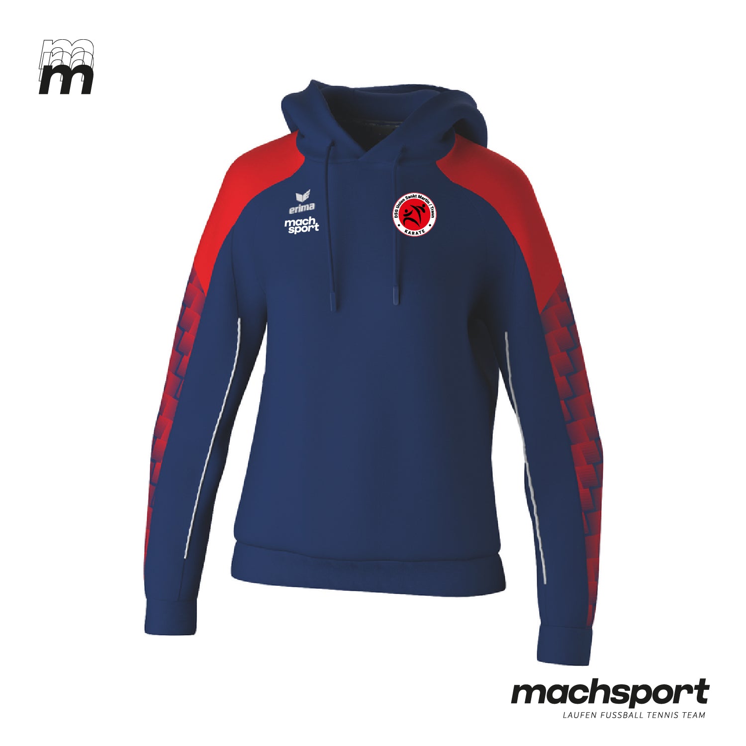 DSG Union St. Martin/Traun - Sektion Karate Trainingshoodie Damen inkl. Rückenlogo – Bild 