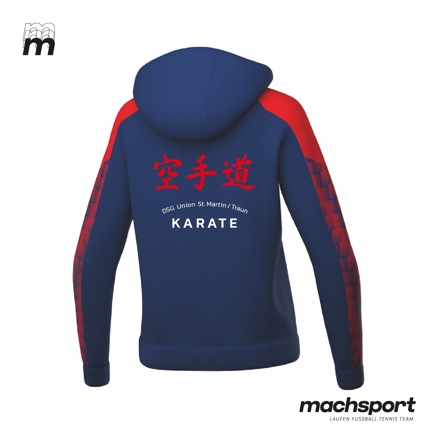 DSG Union St. Martin/Traun - Sektion Karate Trainingsjacke mit Kapuze Damen inkl. Rückenlogo – Bild 