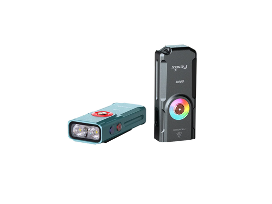 Fenix E06R vereint Weißlicht, UV-Licht und Laserpointer, 700 Lumen – Grau