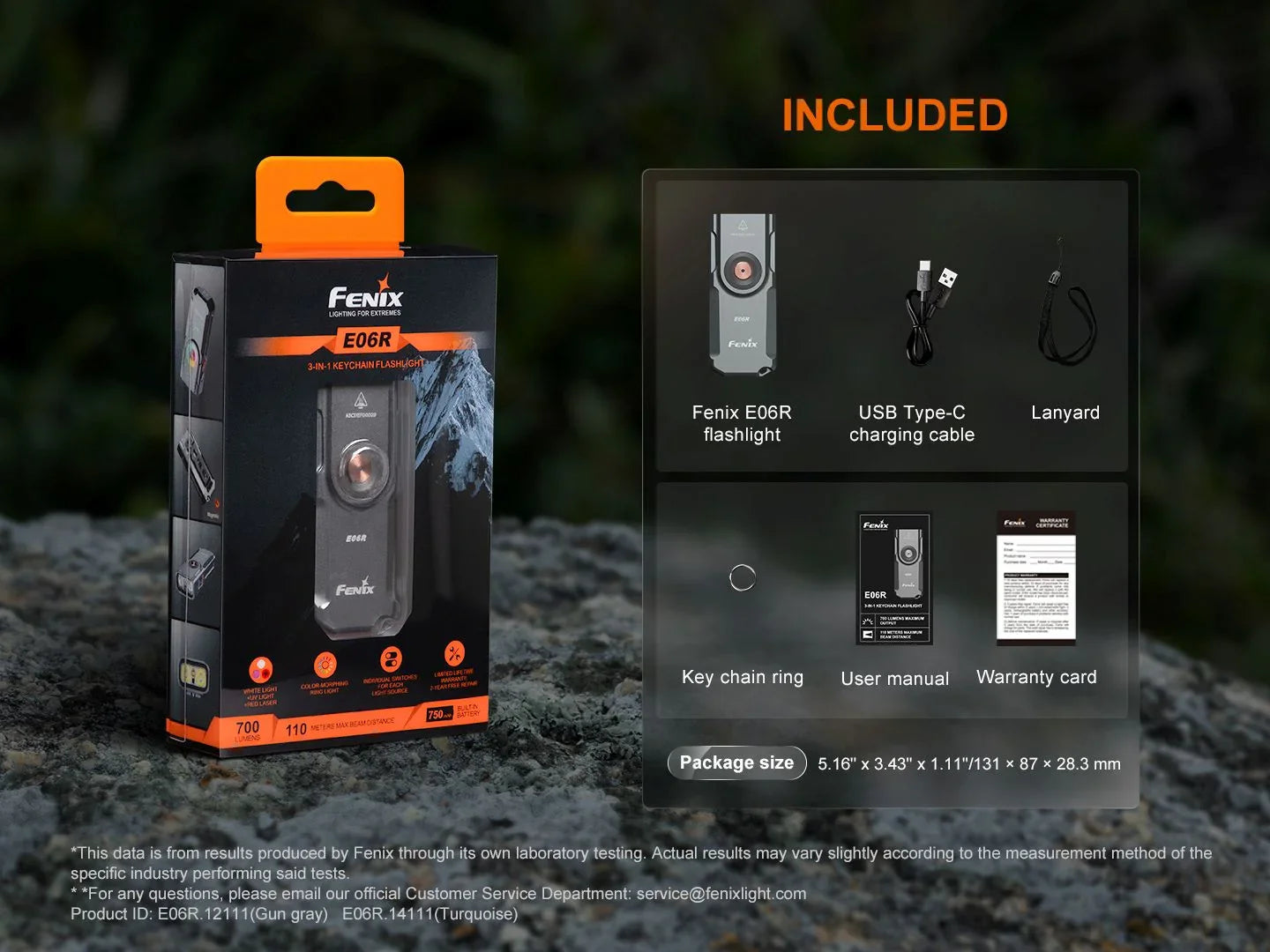 Fenix E06R vereint Weißlicht, UV-Licht und Laserpointer, 700 Lumen