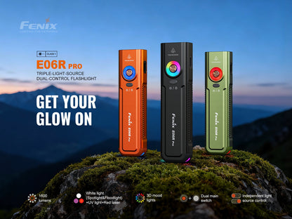 Fenix E06R Pro drei Lichtquellen, UV-Licht und Laserpointer, 1600 Lumen
