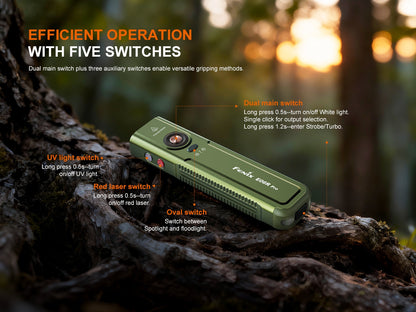 Fenix E06R Pro drei Lichtquellen, UV-Licht und Laserpointer, 1600 Lumen