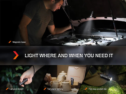 Fenix E18R V2.0 Ultrakompakte Hochleistungstaschenlampe, 1200 Lumen