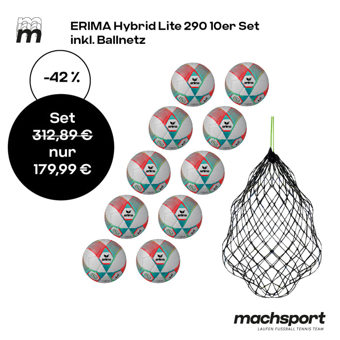 Erima Hybrid Lite 290 10er-Set inkl. Ballnetz