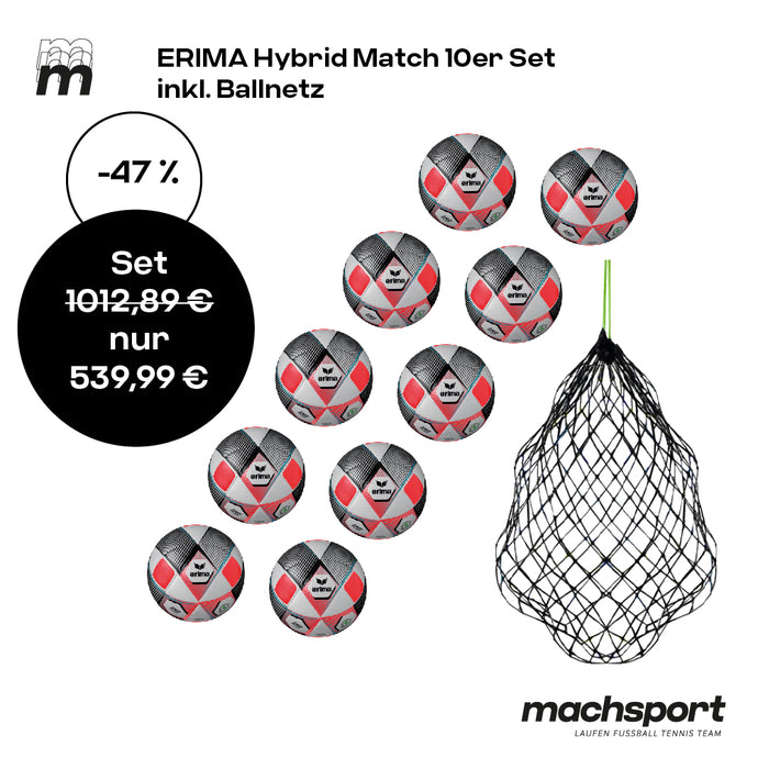 Erima Hybrid Match 10er-Set inkl. Ballnetz