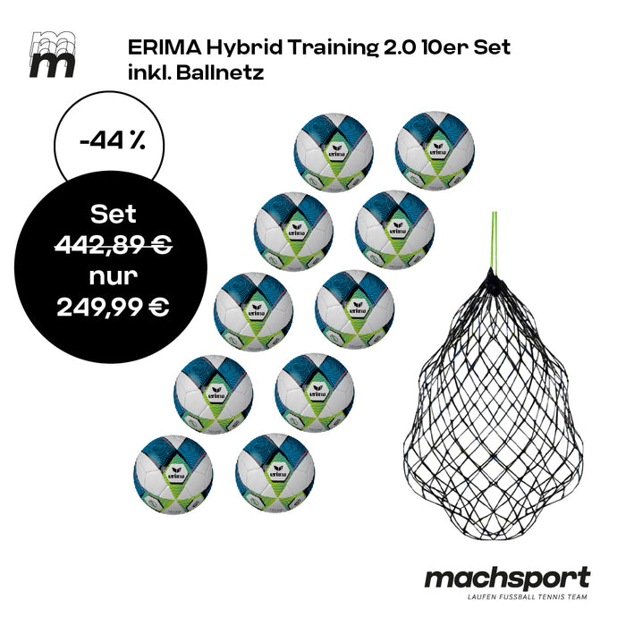 Erima Hybrid Training 2.0 10er-Set inkl. Ballnetz