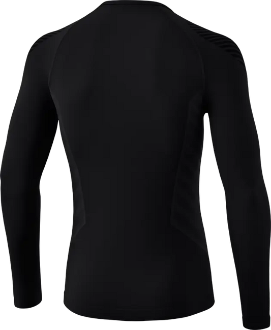 Erima Herrenshirt Athletic Longsleeve, schwarz – Rückansicht – schwarz / XS