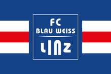 Lade das Bild in den Galerie-Viewer, FC Blau-Weiß Linz Stockfahne 40x60 cm
