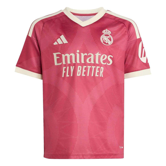 FC Real Madrid Kinderfußballshirt Ausweichtrikot 26/27 – rot / 128